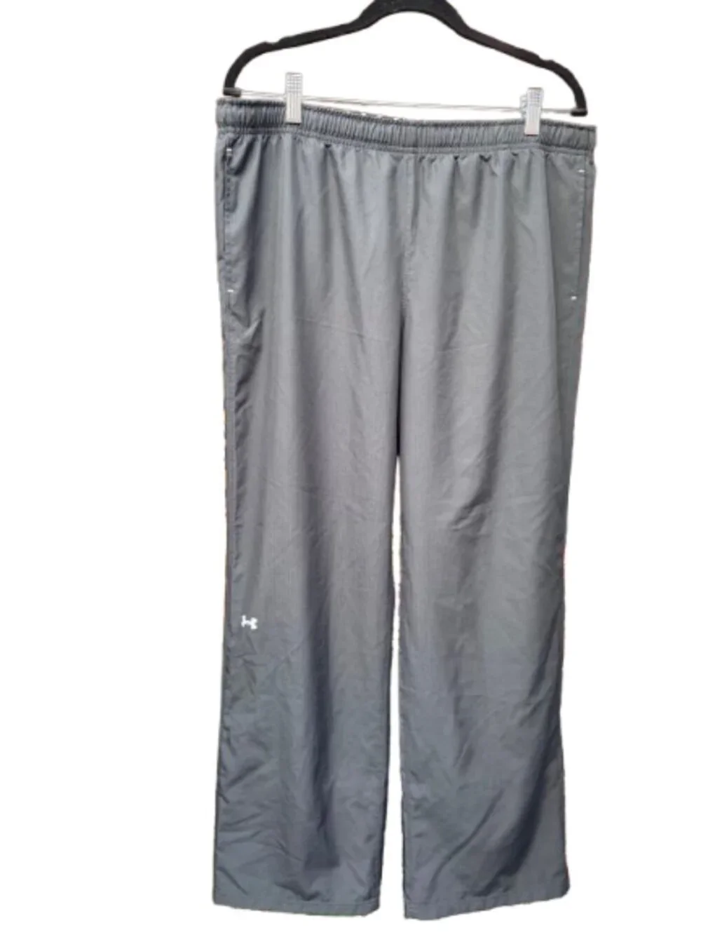Under Armour Black Semi-Fitted Athletic Mesh Lined Men’s Wide Leg Track Pants XL